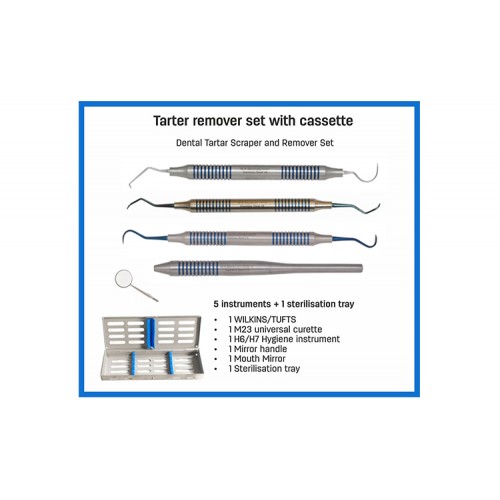 Tartar remover set with cassette